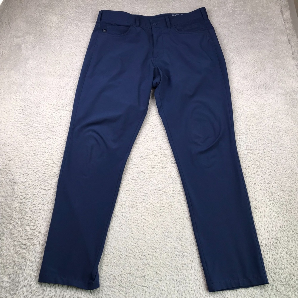 Mizzen Main Helmsman Pants Mens 32 (35x30) Blue Athletic Taper Performance Chino